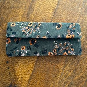 Vintage INGBERG Floral Fold Over Clutch Purse